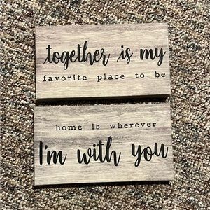 Homemade decor signs